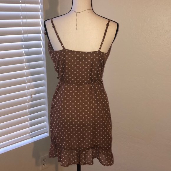 Caliente Ruffle Dress In Polka Dot - Picture 2 of 7
